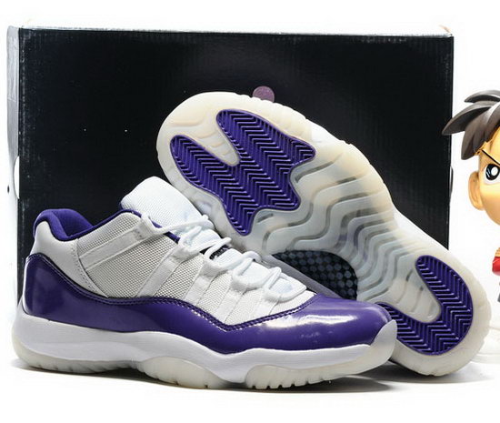 Air Jordan Retro 11 Low White Purple Wholesale